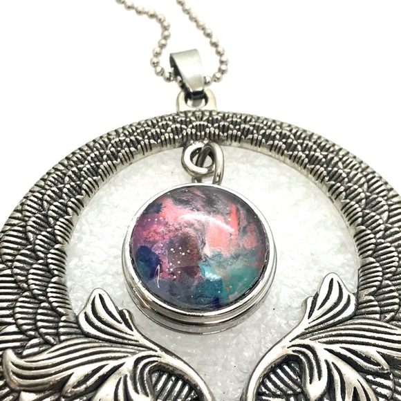 Vintage hoop Necklace Handmade 20mm snap SN20 - Picture 5 of 7